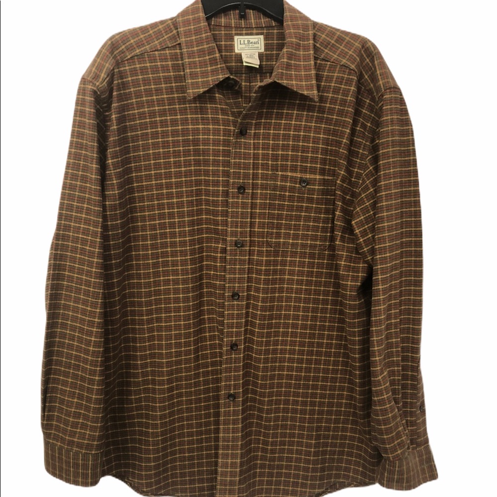 L.L. BEAN PLAID FLANNEL SHIRT L‎